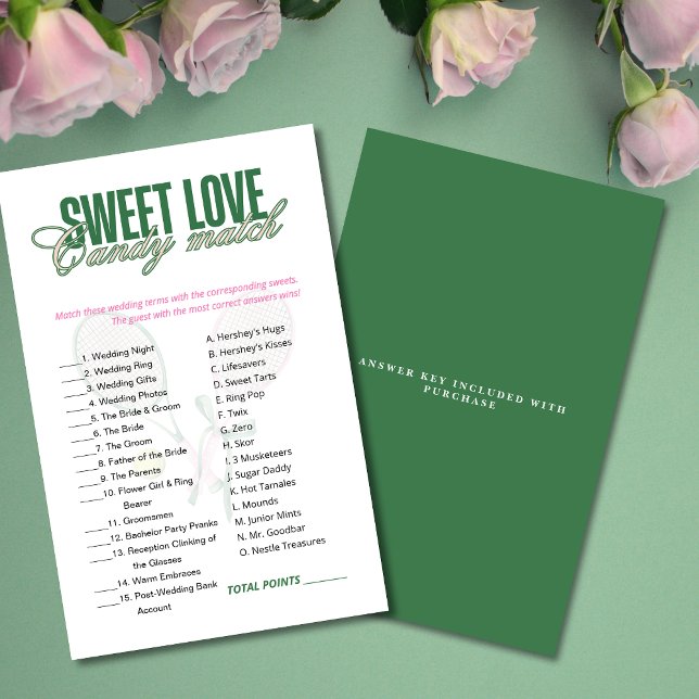 Sweet Love Candy Match Bridal Shower Game  (Skapare uppladdad)