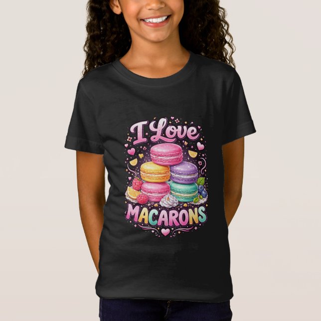 Sweet Love Macarons T Shirt (Framsida)