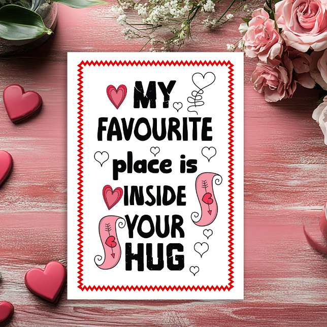 Sweet Love Quote Hand Drawn Valentine Card Julkort (Sweet Love Quote Hand Drawn Valentine Card)