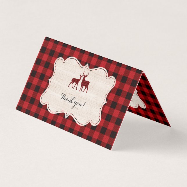 Sweet Lumberjack Baby Shower Tack Kort (Framsida)