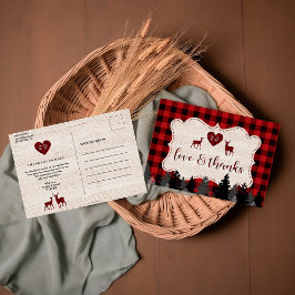 Sweet Lumberjack Baby Shower Tack Vykort