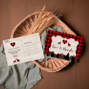 Sweet Lumberjack Baby Shower Tack Vykort