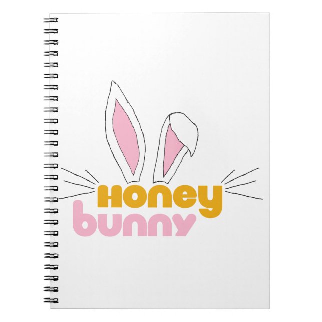Sweet Lycklig Hunny Bunny honey Rabbit Art Anteckningsbok (Framsidan)