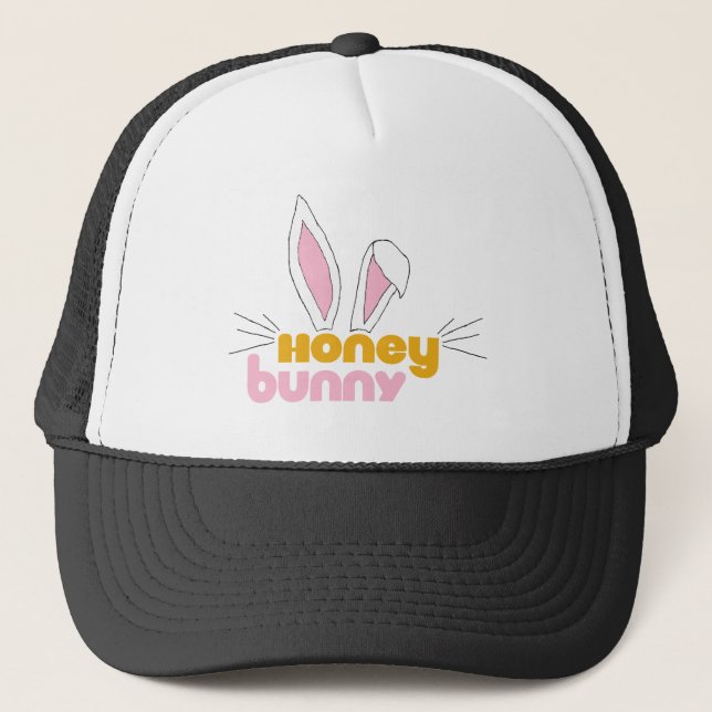 Sweet Lycklig Hunny Bunny honey Rabbit Art Keps (Framsida)