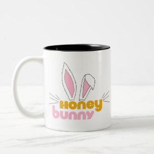 Sweet Lycklig Hunny Bunny honey Rabbit Art Två-Tonad Mugg