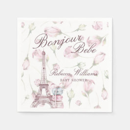 Sweet Macaron Bonjour Bebe Paris Babydusch Pappersservett