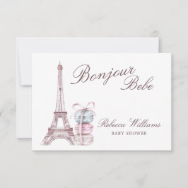 Sweet Macaron Bonjour Bebe Paris Babydusch Tack Kort