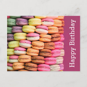 Sweet Macarons Grattis på födelsedagen Vykort