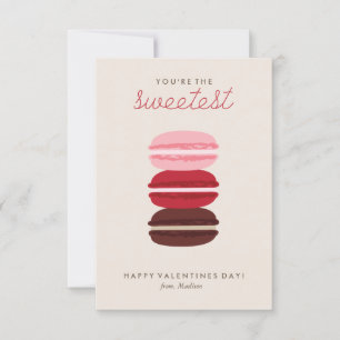 Sweet Macarons Kids Classroom Valentine Inbjudningar