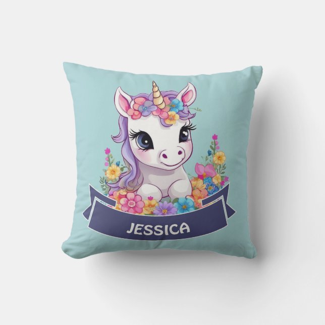 Sweet Magic Baby Unicorn Dekorativ kudde (Framsida)