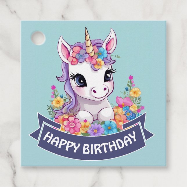 Sweet Magic Baby Unicorn Gåvor Etiketter (Framsida)