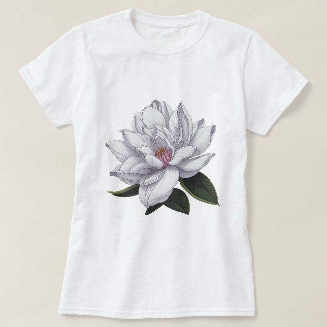 Sweet Magnolias Flower Blommar T Shirt (Design framsida)