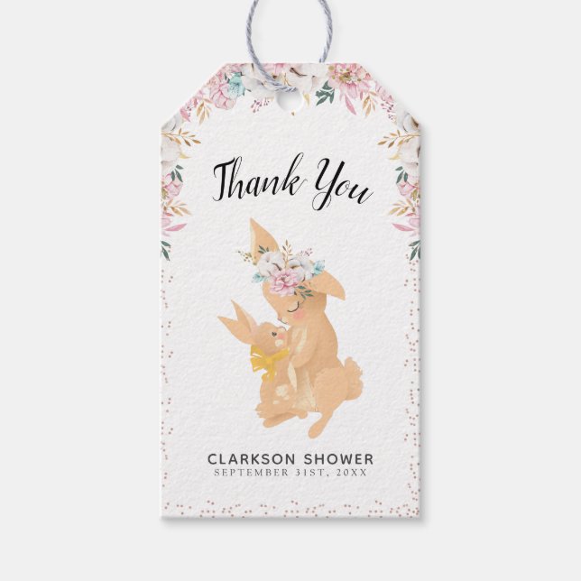 Sweet Mamma & Baby Bunnies Tack Presentetikett (Framsidan)