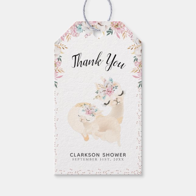 Sweet Mamma & Baby Llama Tack Presentetikett (Framsidan)