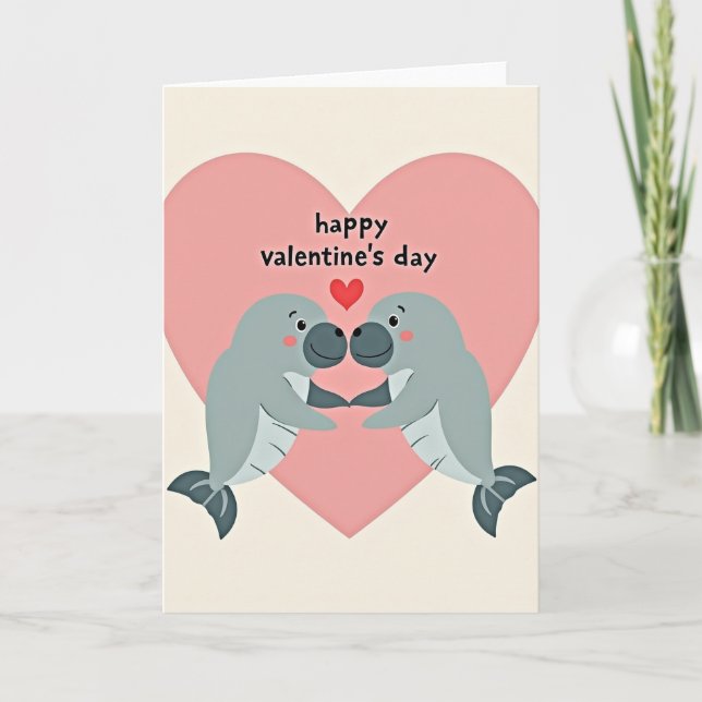 Sweet Marine Valentines Day Card Kort (Framsida)