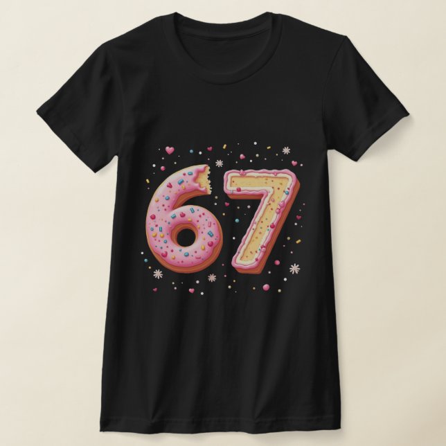 Sweet Math Donut Fraction Back to School 67  T Shirt (Laydown)