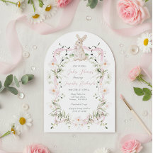 Sweet Meadow Bunny Wildflower Ribbon Baby Shower