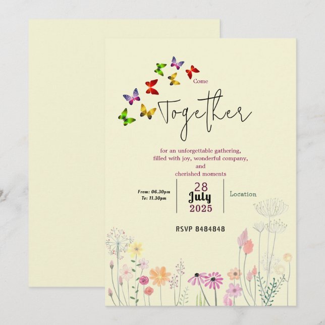 Sweet memories gathering  inbjudningar (Fram/baksida)