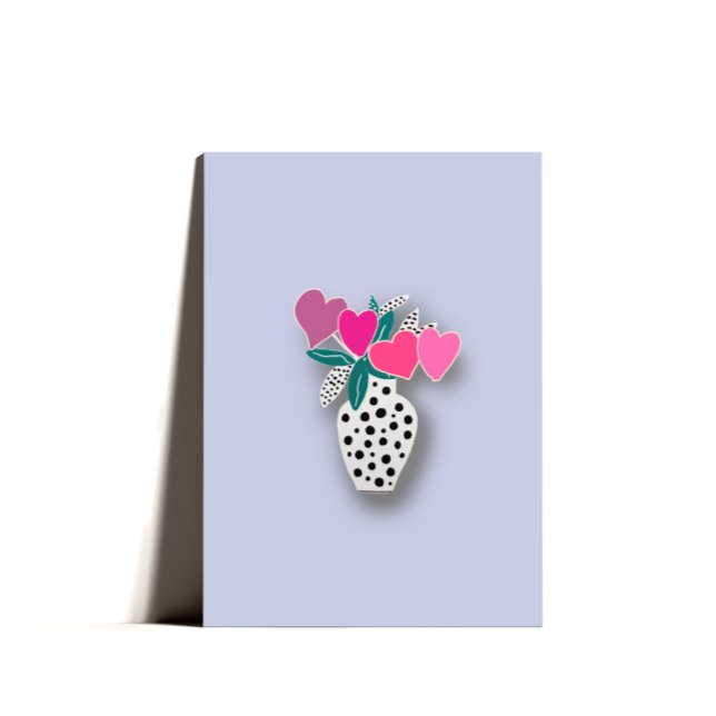 Sweet Minimal Heart Bouquet Valentine Card Helgkort (Skapare uppladdad)