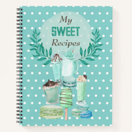 Sweet Mint Mönster Recpes Notebook
