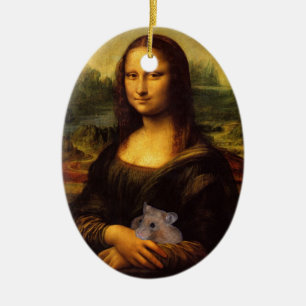 Sweet Mona Lisa Kärlek Hamsters Julgransprydnad Keramik