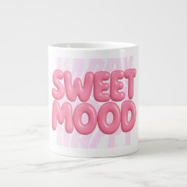 Sweet Mood Rosa Bubble Lettering Cute Aestthetic Jumbo Mugg