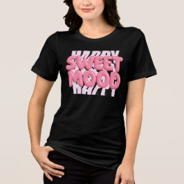 Sweet Mood Rosa Bubble Lettering Cute Aestthetic T Shirt