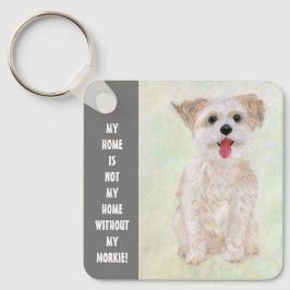Sweet Morkie Home Keychain Nyckelring