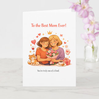 Sweet Mother's Day Card – To the Best Mom Ever Kort
