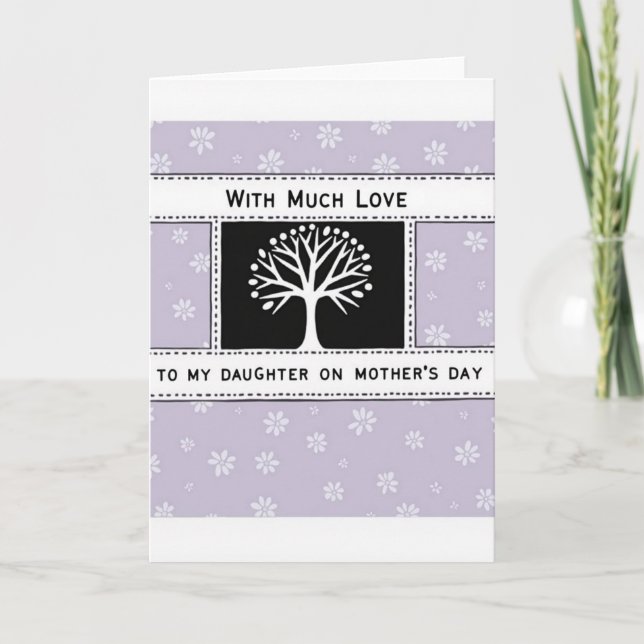 Sweet Mothers Day Tree Art Card Kort (Framsida)