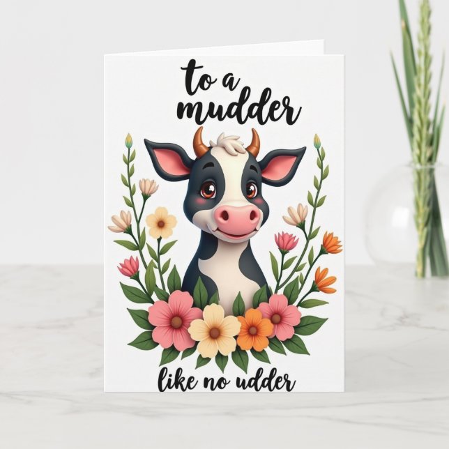 Sweet Mudder Like No Udder Card Kort (Framsida)