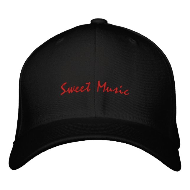 Sweet Music-Guitar-Embroized Hat Broderad Keps (Framsida)