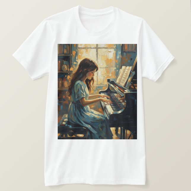 Sweet Musical Gift för barn,Music Älskare och Fami T Shirt (Design framsida)