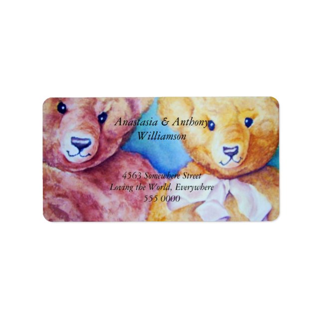Sweet Nalle ADRESS Adressetikett (Framsidan)