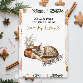Sweet Napping Kitten | Personlig jul Kort