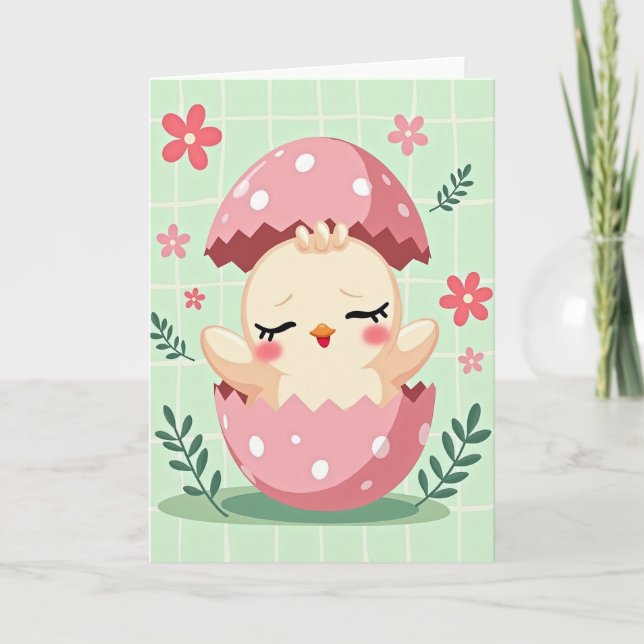 Sweet New Baby Bird Card Kort (Framsida)