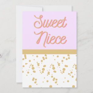 Sweet Niece Birthday Card Inbjudningar