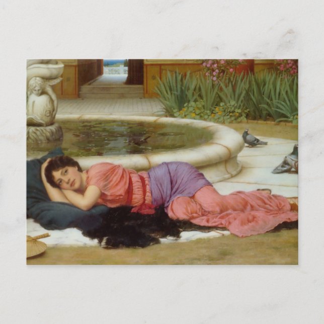 Sweet Nostuff (Dolce Far Niente) John Godward Vykort (Framsida)