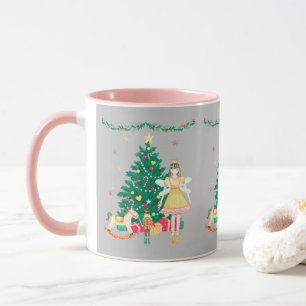 Sweet Nutcracker Ballerina Watercolor jul Mugg