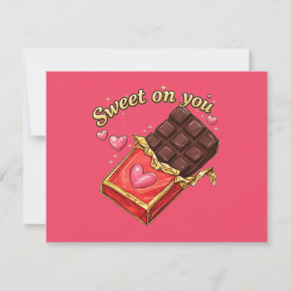 Sweet on You Chocolate Valentine design Inbjudningar