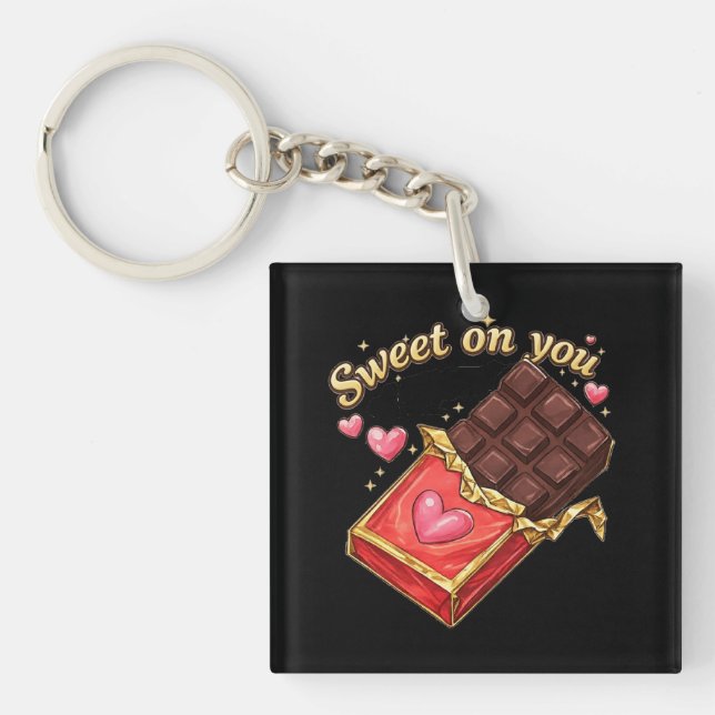 SWEET ON YOU VALENTINE DESIGN Acrylic Keychain (Framsidan)