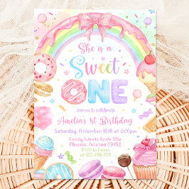 Sweet One Birthday Invitation, 1st Birthday Invite Inbjudningar
