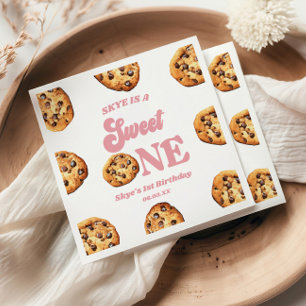Sweet One Cookies och Mjölk 1:a födelsedagen Party Pappersservett
