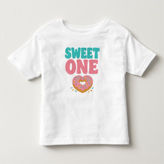 Sweet One Faux Embroidery T Shirt (Framsida)
