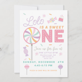 Sweet One First Birthday customizable Invitation Inbjudningar