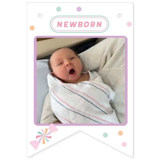 Sweet One MONTH BY MONTH FIRST BIRTHDAY banner! Vimplar (Andra flaggan)