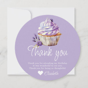 Sweet One Muffin Lila Pastel Tack Kort