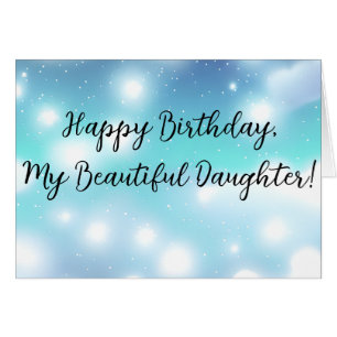 Sweet Önskemål för min dotter Birthday Hälsning Hälsningskort