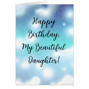 Sweet Önskemål för min dotter Birthday Hälsning Hälsningskort