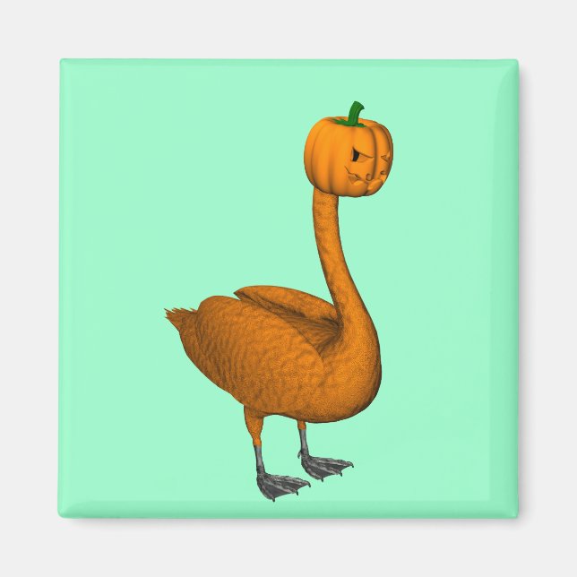 Sweet Orange Halloween Svan Magnet (Framsidan)